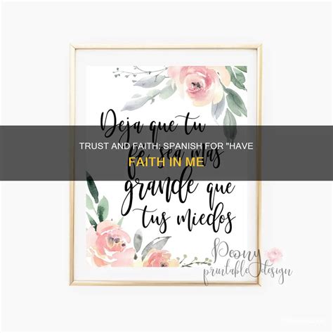 Trust And Faith: Spanish For "Have Faith In Me | ShunSpirit