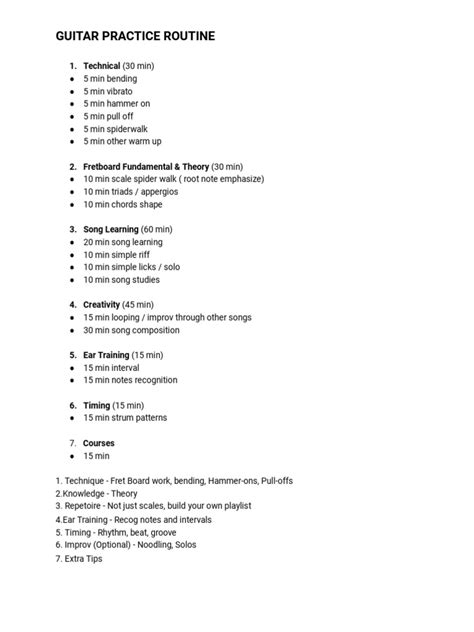 Intermediate Guitar Practice Routine 的图像结果