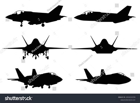 Military Aircraft Silhouette Clip Art