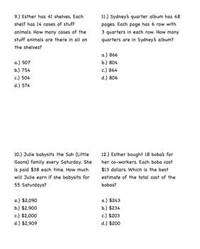 4th Grade Go Math Chapter 2 Test PDF 的图像结果