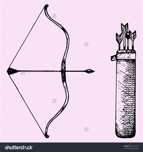 Bow And Arrow Drawing at Christian Tudawali blog