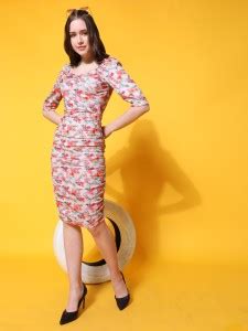 Ziva Fashion Women Sheath Multicolor Dress - Buy Ziva Fashion Women ...