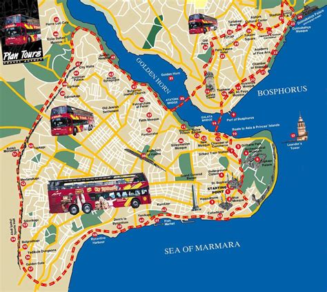 Istanbul Tourist Map Printable