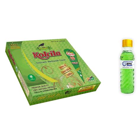 Buy Pack of 12 Kokila Mehandi Cone and Mehandi Oil by Behal ...