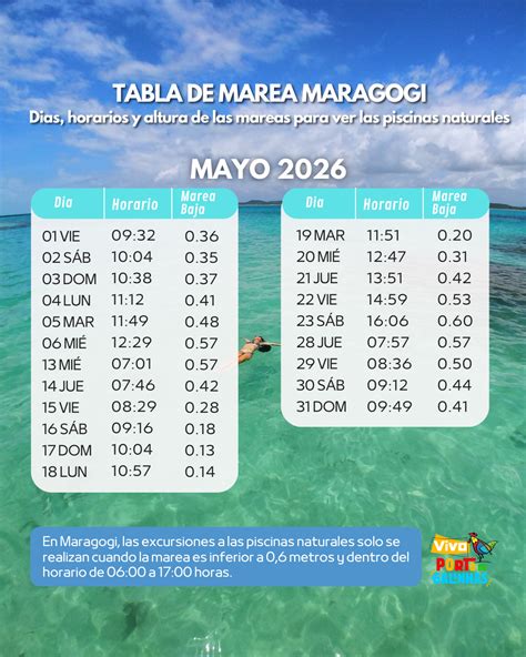 Tabla de Mareas Maragogi 2026 - Vivo Porto de Galinhas | ES
