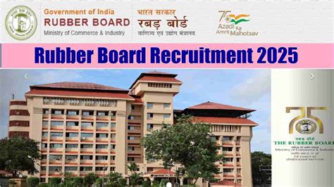 Rubber Board Recruitment 2025 for 40 Field Officers Vacancies: Apply ...