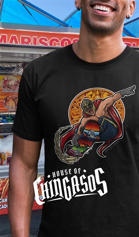 Premium Old School Luchador Skater Greaser Tee – House Of Chingasos