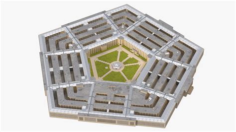 The Pentagon Building 3D Model $119 - .fbx .max .ma .obj .lxo .c4d .blend .3ds - Free3D