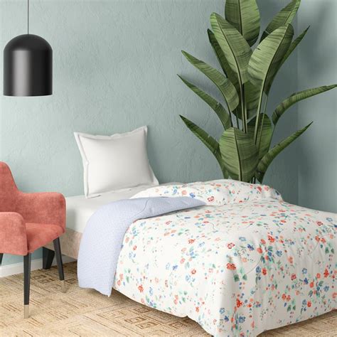 Buy PORTICO Whispering Tales White Printed Cotton Single Bed Comforter ...
