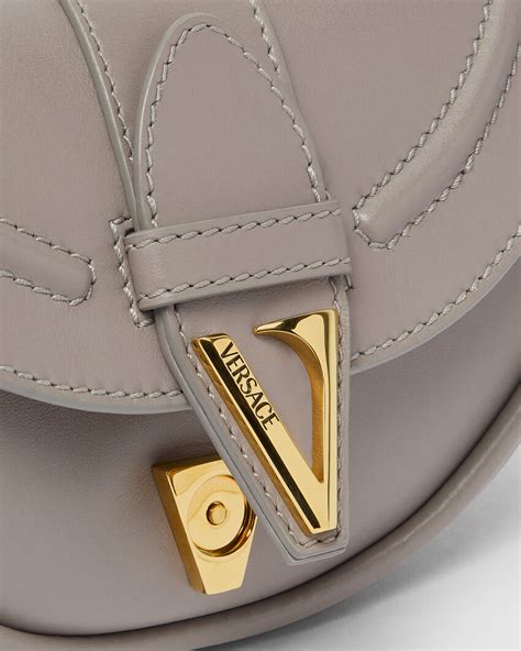 Virtus Small Shoulder Bag Gray | VERSACE