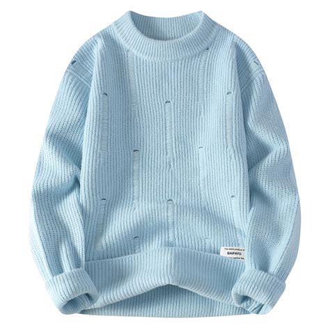 Yiliang Big and Tall Sweaters for Men Fall and Winter Long Sleeve Warm ...