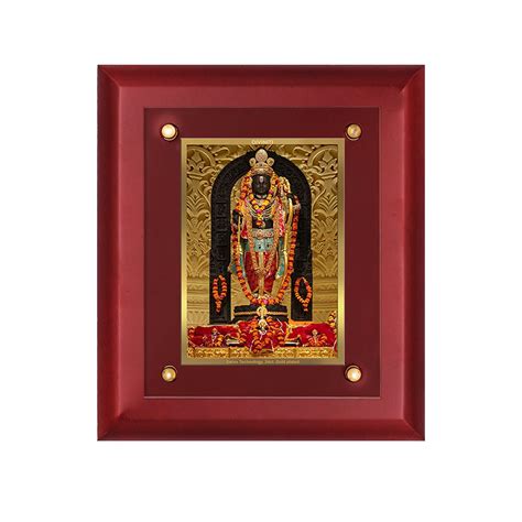 Diviniti 24K Gold Plated Ram Lalla Photo Frame For Home Decor, Wall ...
