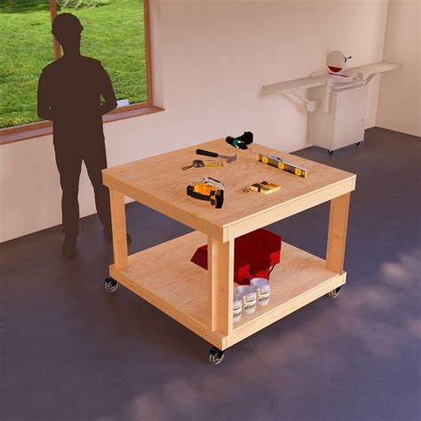 DIY Mobile Garage Modular Workbench Plans for Extra Space, PDF, Easy ...