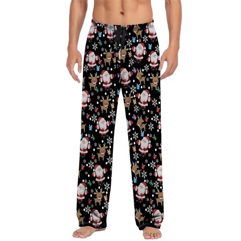ASFGIMUJ Christmas Mens Casual Pants Pajama Pants With Drawstring And ...