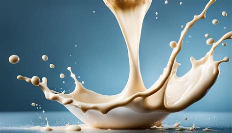 Abstract realistic milk drop with splashes isolated | Premium AI ...