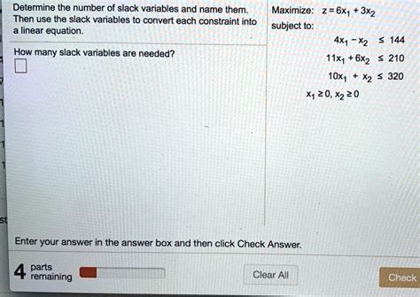 Image result for Values for Slack Variables