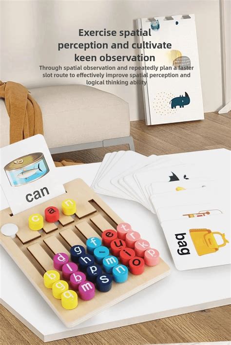 Wooden Vowel Letter Spell Words Maze, Educational Toys For Children ...