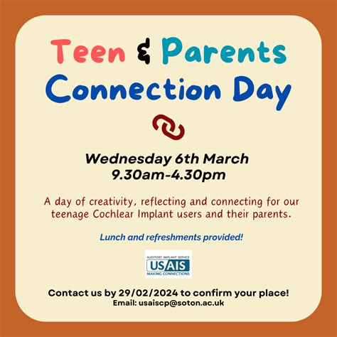 Teen & Parents Connection Day - LAST CHANCE - Auditory Implant Service