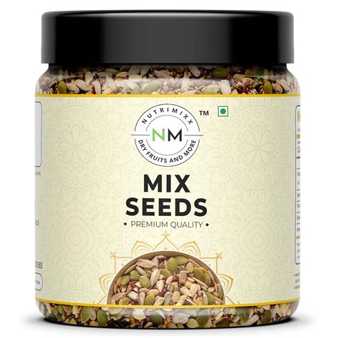 NUTRIMIXX Premium Super Seed Trail Mix - 6 Super Seed in 1 Mix |Roasted ...