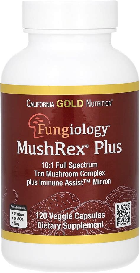 California Gold Nutrition Fungiology, MushRex Plus, Full-Spectrum ...