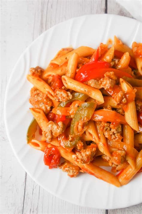 Sausage and Peppers Pasta - THIS IS NOT DIET FOOD