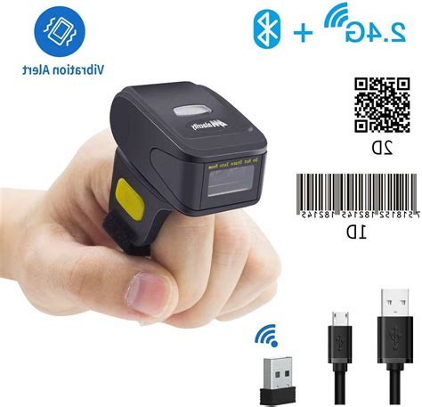 Alacrity Portable 1D and 2D Bluetooth Barcode Scanner,Handheld