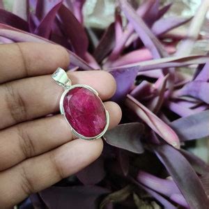 Buy Ruby Pendant Sterling Silver Pendant Statement Pendant July ...