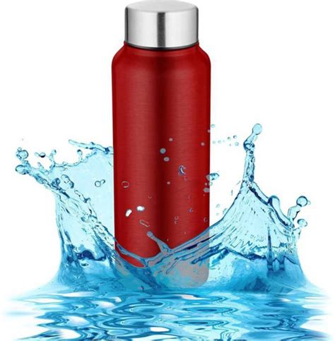 Swertia Multipurpose Steel Water Bottle 1000ml|Red Color 1000 ml Bottle ...