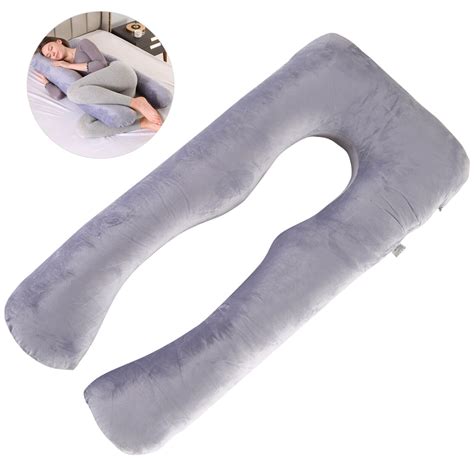 Buy Pregnancy Velvet Pillow Maternity Belly Contoured Body U /J/C Shape ...