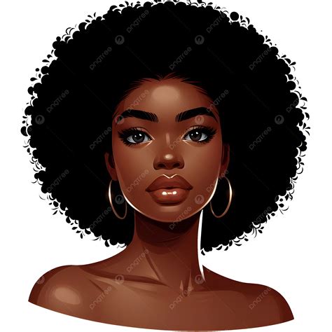 Curly Hair Black Beauty Clipart, Clipart, Black Woman, Black PNG ...