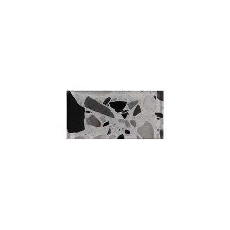 Giorbello (Sample) Silver Moonstone 3-in x 6-in Glossy Glass Stone Look ...