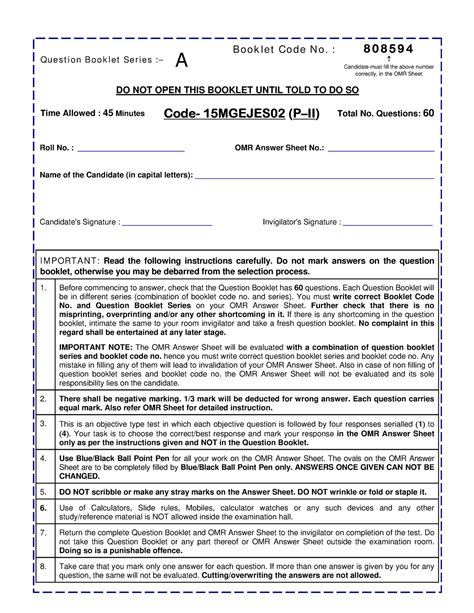 General English Question Paper - Qu e s t i o n B o o k l e t Se r i e ...