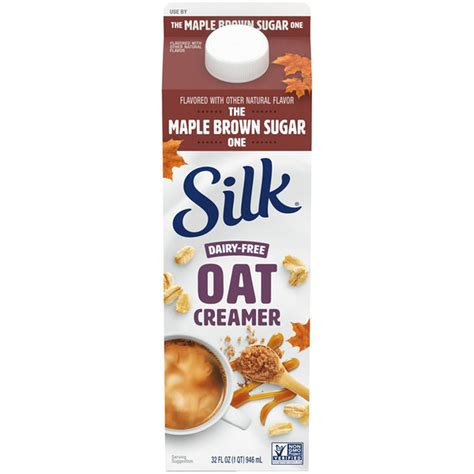 Silk Maple Brown Sugar Oat Creamer, Dairy Free, Gluten Free, Soy Free ...
