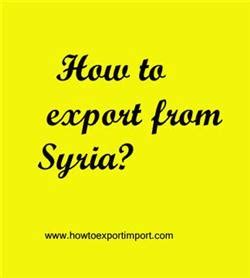 How to export from Syria?