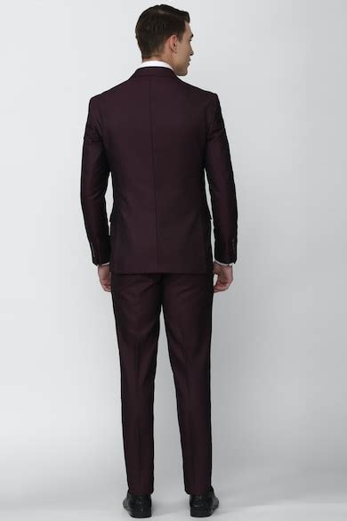 Buy Men Brown Solid Slim Fit Wedding Three Piece Suit Online - 732374 ...