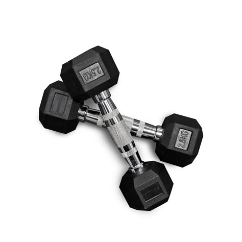 Buy FITRXX Rubber Coated Hexa Dumbbell Set For Men & Women Professional ...
