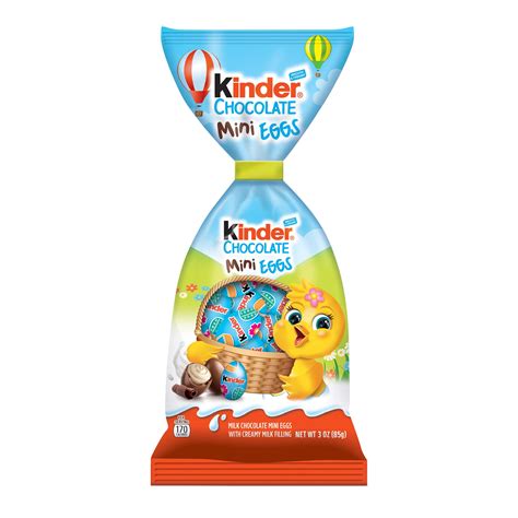 Kinder Chocolate Mini Eggs, Solid Filled, Pack for Easter Egg Hunts, 3 ...