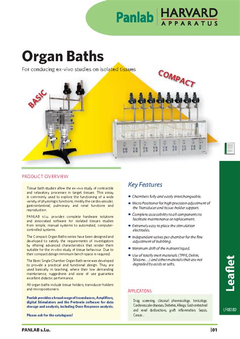 LF0838D - Overview and Features of Organ Baths for Tissue Studies - Studocu