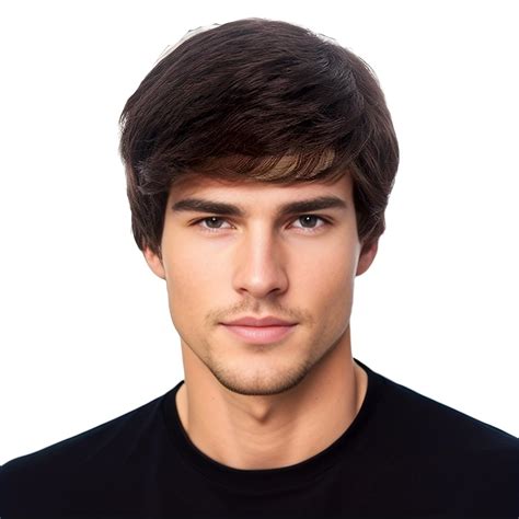 Miss Lirenn® Mens Wig - Short Brown Layered Synthetic Hair Wig for Male ...