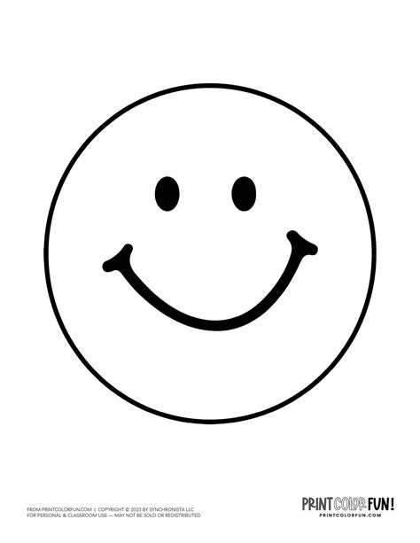 Happy Face Coloring Pages