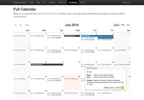 Craft Calendar 3.x - FullCalendar JS Library | Solspace Documentation