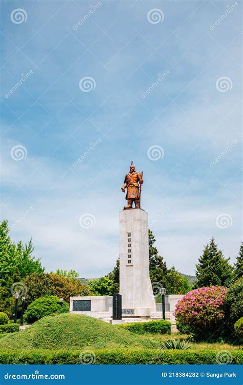 Statue Of Yi Sunsin, A Famous Naval Commander, Famed For His Victories Against The Japanese Navy ...