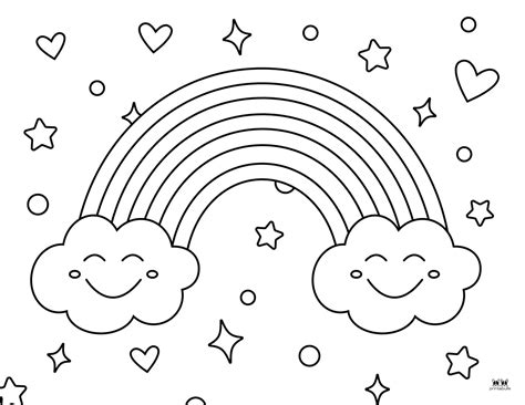 Rainbow Coloring Pages - 50 FREE Printable Pages | Printabulls