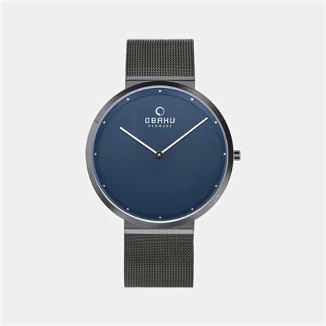 Obaku Papir-Shadow Men Blue Stainless Steel Watch V230GXJLMJ – Just In Time