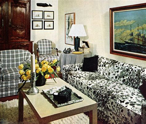 Vintage 1960s living room decor: Retro home fashion with mid-century ...