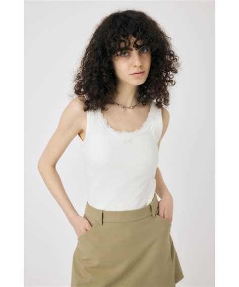 LACE TRIM タンクトップ｜マウジーの通販｜&mall（アンドモール）三井ショッピングパーク公式通販