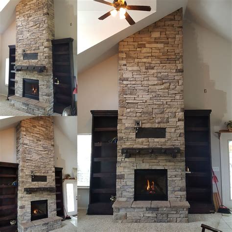 Floor to Ceiling Stone Fireplace for a Stunning Focal Point