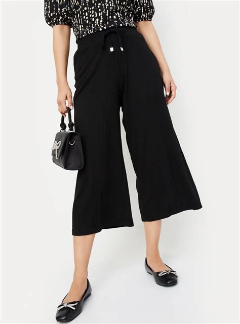 Buy Women Ribbed Relaxed Fit Culottes Online at just Rs. 999.0 ...