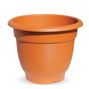 MILTON Blossom Mate 3 Round Planter, 1 Piece, Terracotta Brown, Indoor ...