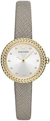 Buy Emporio Armani Leather Analog Silver Dial Women Watch-Ar11533 ...